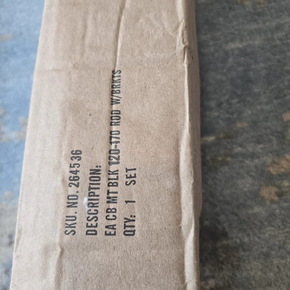 Crate&Barrel Black Curtain Rod Brackets Set 120-170 Inches